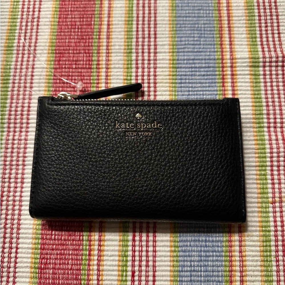 kate spade black Jackson bifold wallet
